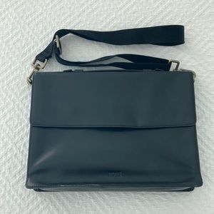 Hugo Boss Black Leather Messenger Bag